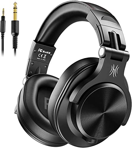 OneOdio Casque Audio Filaire, Fusion A71 Casque Audio Studio, Casque DJ, Casque de Monitoring Compatible Smartphone PC Synthétiseur Guitare Piano Tablette (Noir)