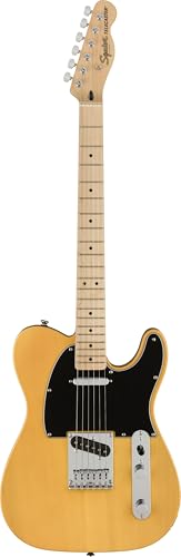 Squier by Fender Affinity Series Telecaster, Guitare Electrique, Touche en Erable, Plaque de Protection Noire, 3 Couleurs Tonalités Marron, Inclus des Cours Virtuels Gratuits sur Fender Play